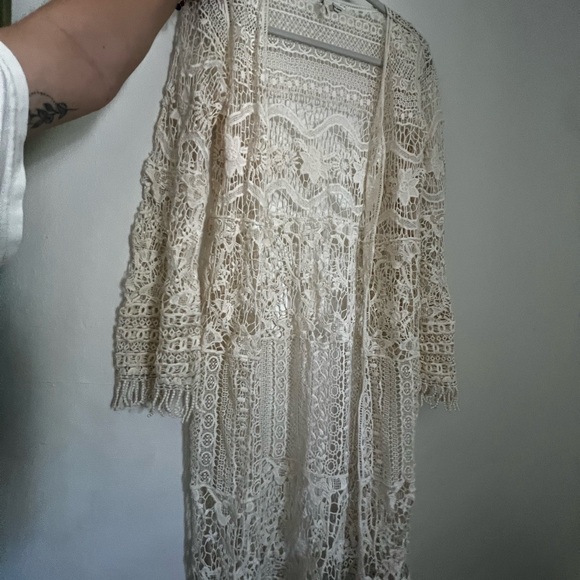 Guess Cream Crochet Swim Cover-Up - Picture 2 of 3